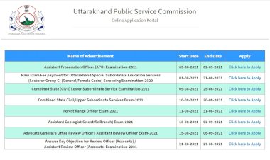 Uttrakhand UKPSC Review Officer, Asst Review Officer (Samiksha Adhikari) Online Form 2021